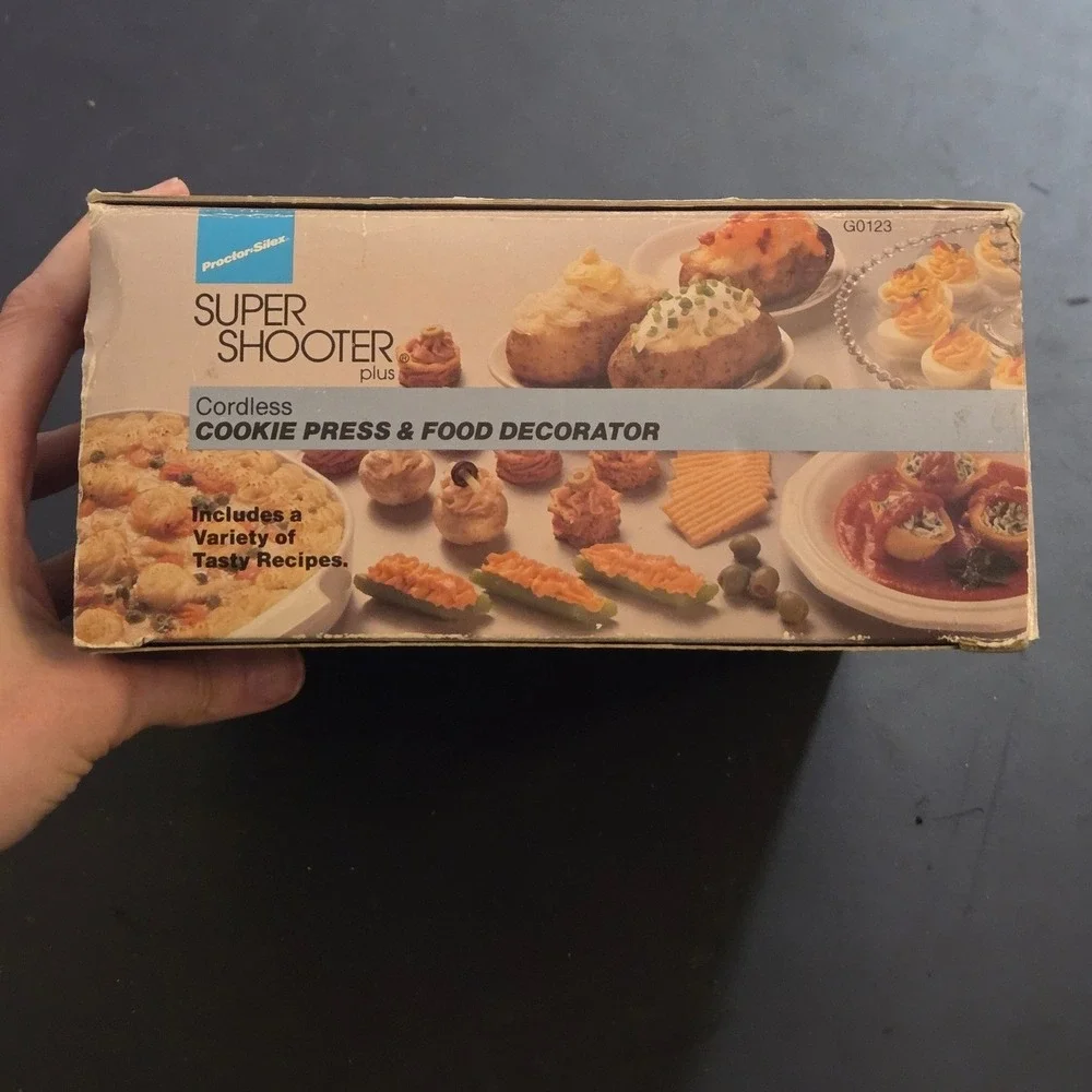 Vintage Proctor-Silex Super Shooter Plus Cordless Cookie Press w/‎ Box & Manual